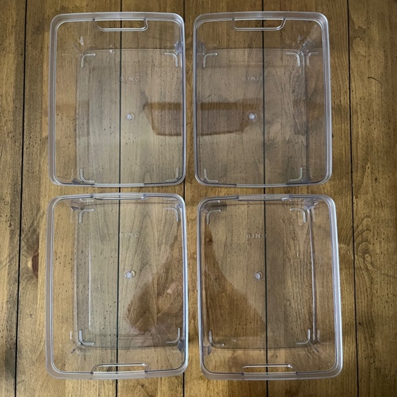 Set of 4 BINO Plastic Storage Bins Lucid Collection Size Small - Picture 2 of 5